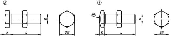 Stop screw steel grade 10.9.