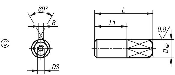 Locating pins, removable, Form C