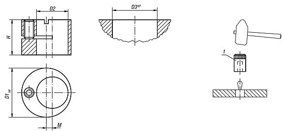 Eccentric bushes and assembly tools for lateral spring plungers - inch