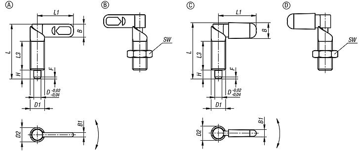 Cam-action indexing plungers stainless steel 
