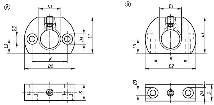 Mounting brackets steel