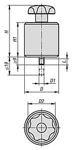 Clamp stops adjustable for slot profiles