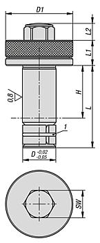 Locating cylinder with wedge clamp system