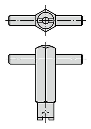 Assembly key for spring plungers