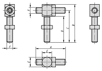 Screw stops, adjustable