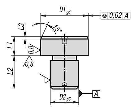 Positioning pins cylindrical, ground