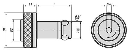 Locating cylinders with quick clamping system