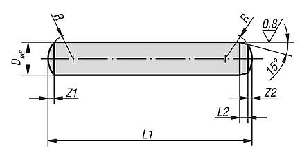 Cylindrical pins DIN 6325 