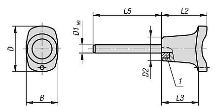 Locking pin with magnetic axial lock, inch