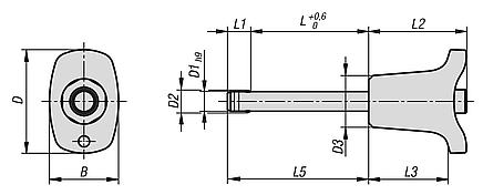 Ball lock pins with plastic grip and high shear strength