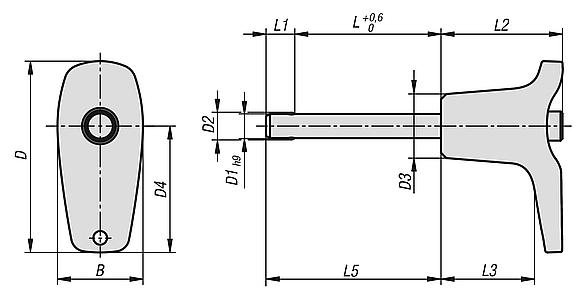 Ball lock pins with die-cast zinc L-grip