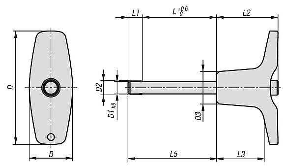 Ball lock pins with die-cast zinc T-grip