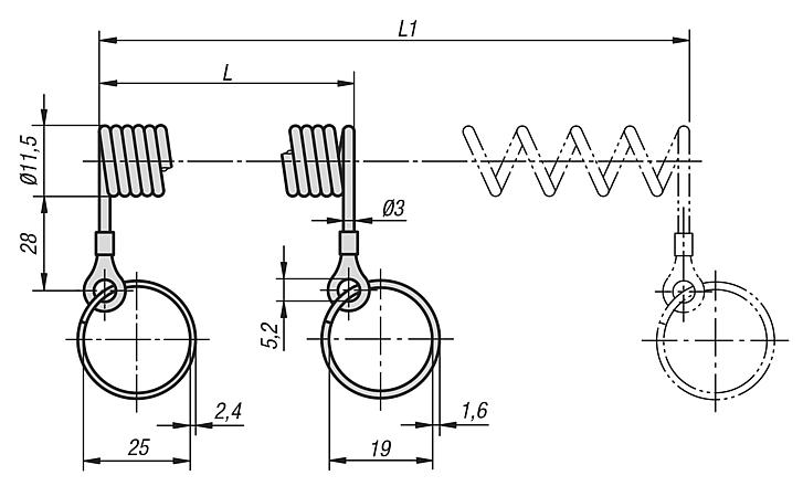 Safety spiral cable