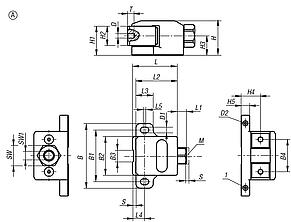 Grampo de fixação lateral, forma A