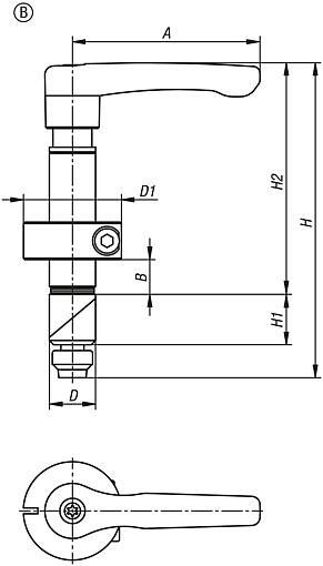 Clamping pin, steel Form B