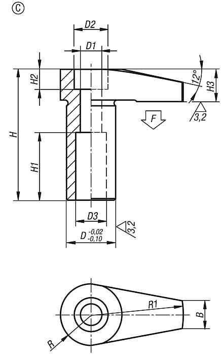 C 型长钩状夹具压板