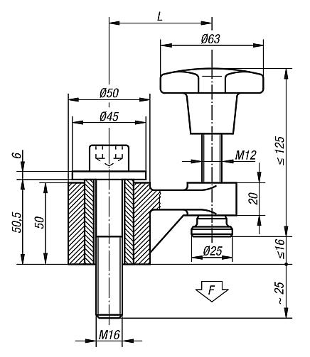 Ensemble de bridage pivotant
