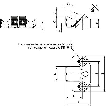 Mini bloccaggio laterale forma B