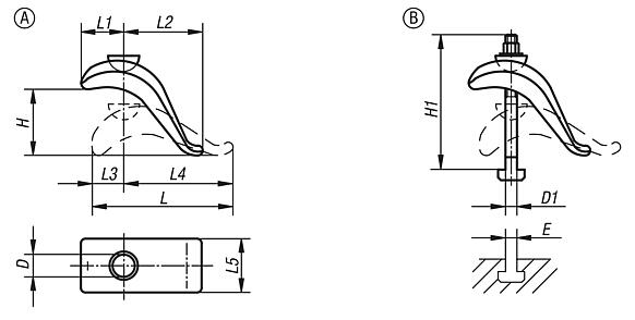 Clamp straps pivot strap only or assembly