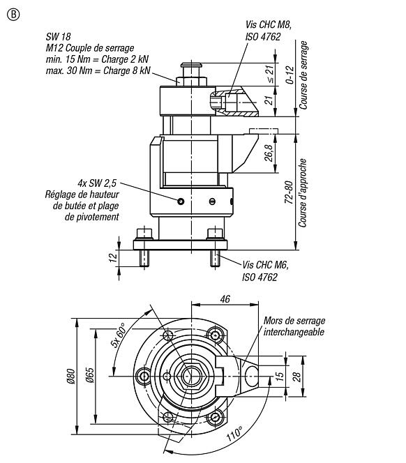 Système de bridage réglable