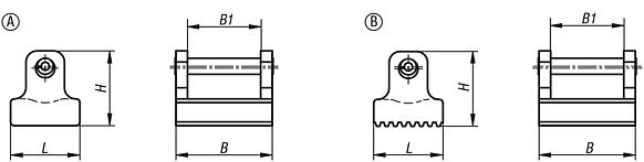 Thrust pads for power clamp