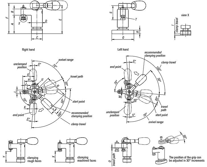 Swing clamps mini