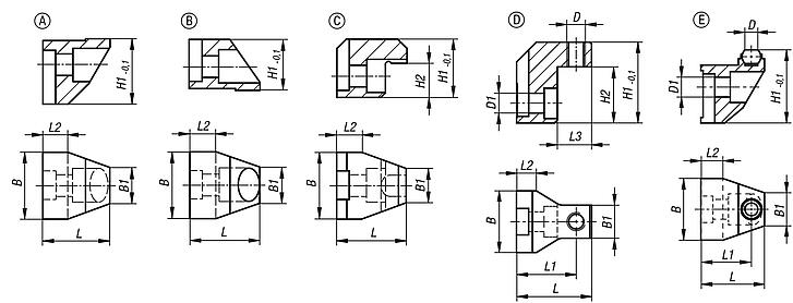 Clamping jaws for floating clamps