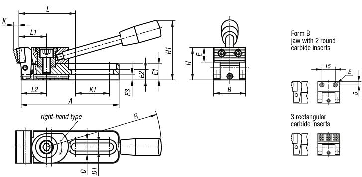 Side clamps, Form B