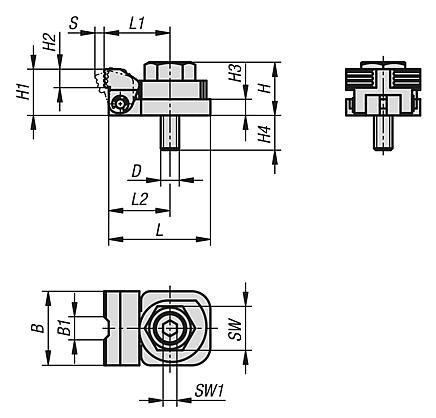 Side clamp with cam