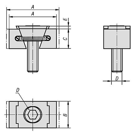 Wedge clamps, steel, with machining allowance