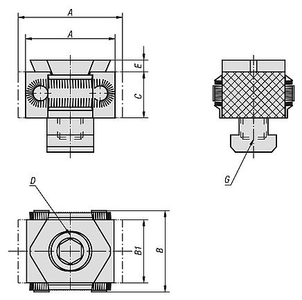 Wedge clamps jaw faces serrated