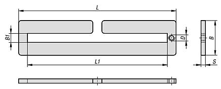 Plate, steel open