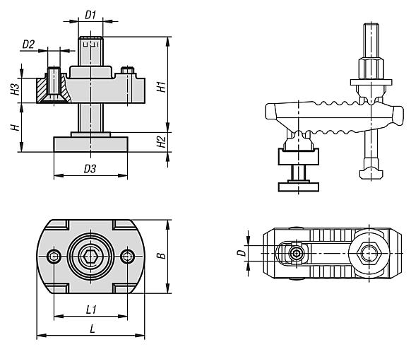 Adjustable heel supports for clamp strap assembly