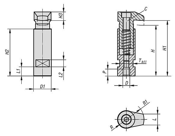 Hook clamps with collar