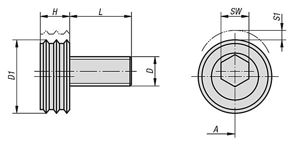 Cam screws with knife edge washer