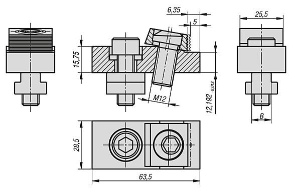 Cam clamps with riser