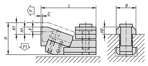 T-slot clamps