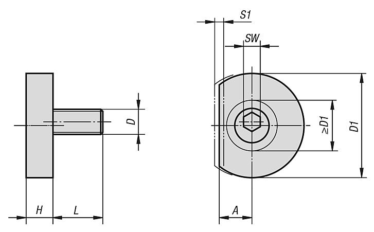 Grampos de fixação excêntricos por fechamento de forma