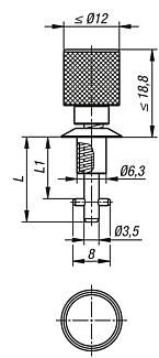 Quarter turn latches, with knurled head