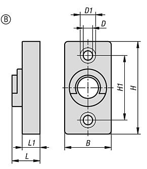 Adattatore per linguetta in plastica, forma B