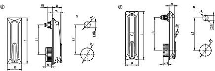 Swivel grips, plastic for profile cylinder lock