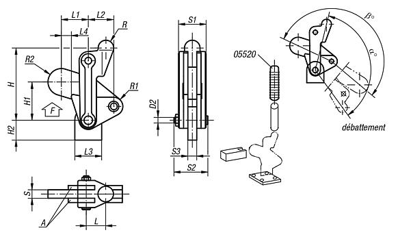 Sauterelle lourde multi-position