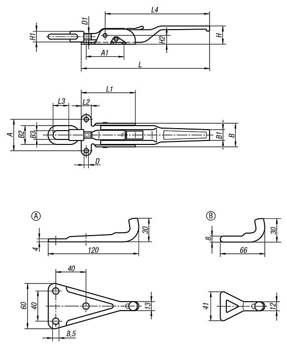 Grenouillère réglable modèle lourd