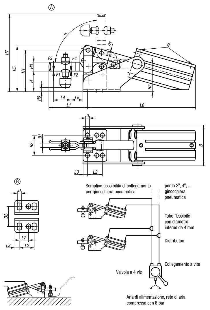 Ginocchiera pneumatica