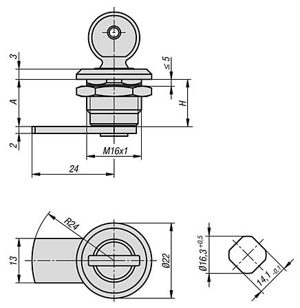 Quarter-turn locks compact lockable