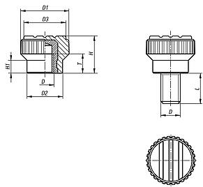 Knurled knobs