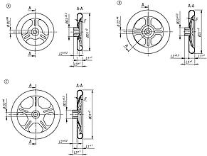 Spoked handwheels, sheet steel