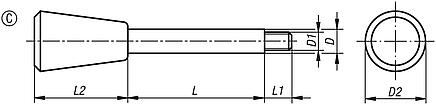 Impugnature, forma C - inch