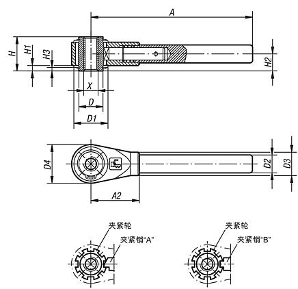 棘轮扳手 内螺纹