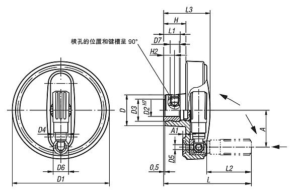 手轮 带安全手柄